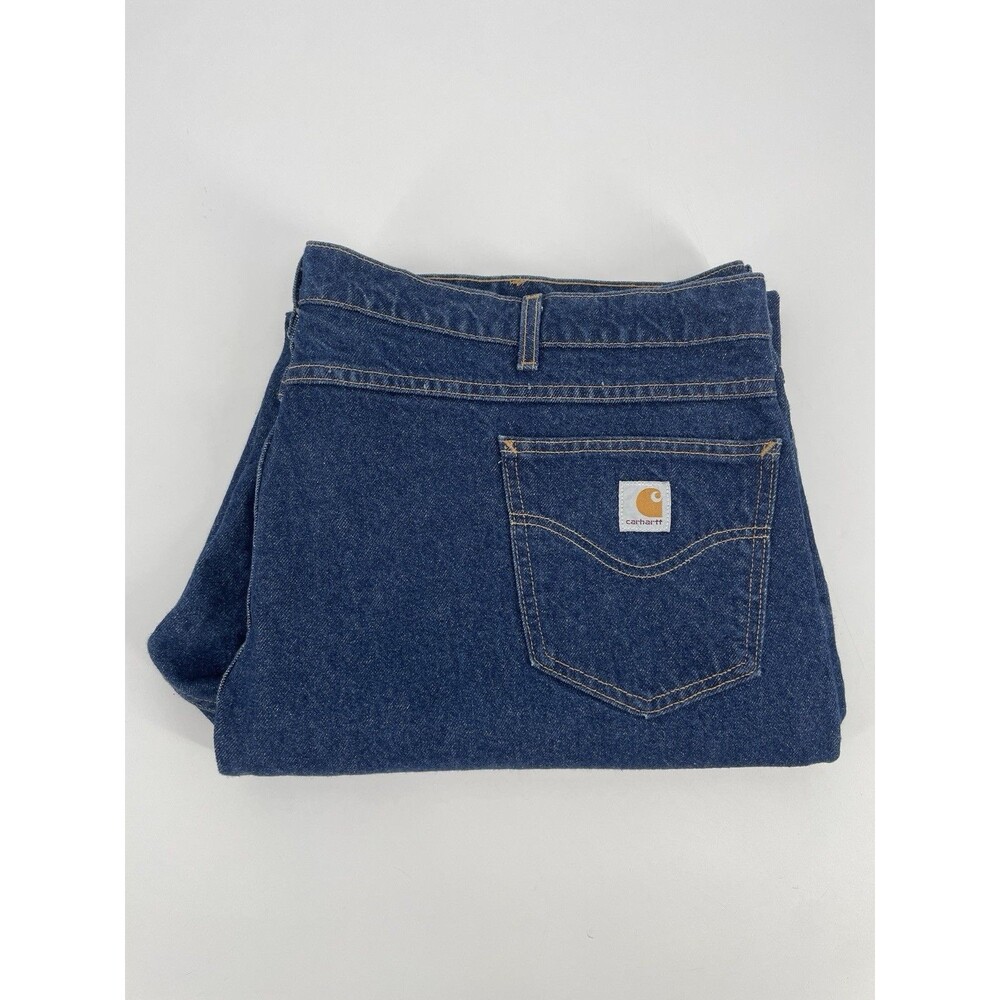 Vintage Carhartt P880 Jeans 50x32 Relaxed Fit USA Denim Blue Workwear New NWOT
